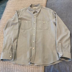 Gustin Pendleton Merino Wool shirt Blue Tattersall size XXL